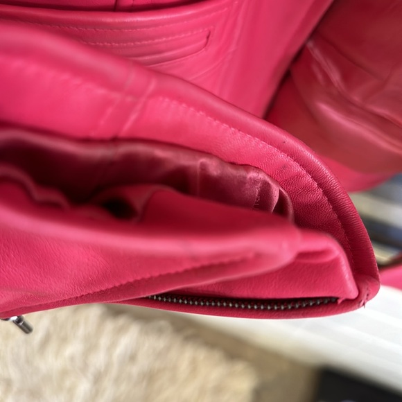 Leather Jacket Dana Buchanan Rosy Pink Vintage Size Large - Picture 4 of 16